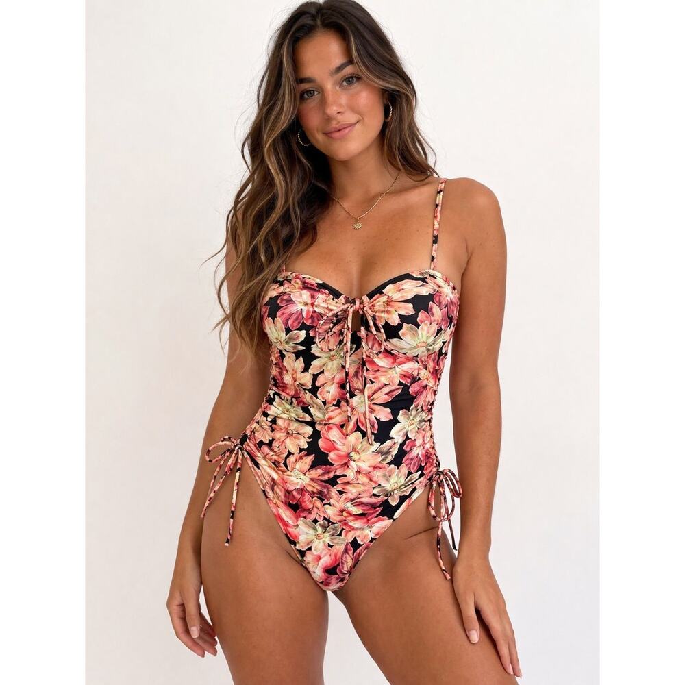 Celebrity Pink Swim Flower Burst One Piece Swimsuit
